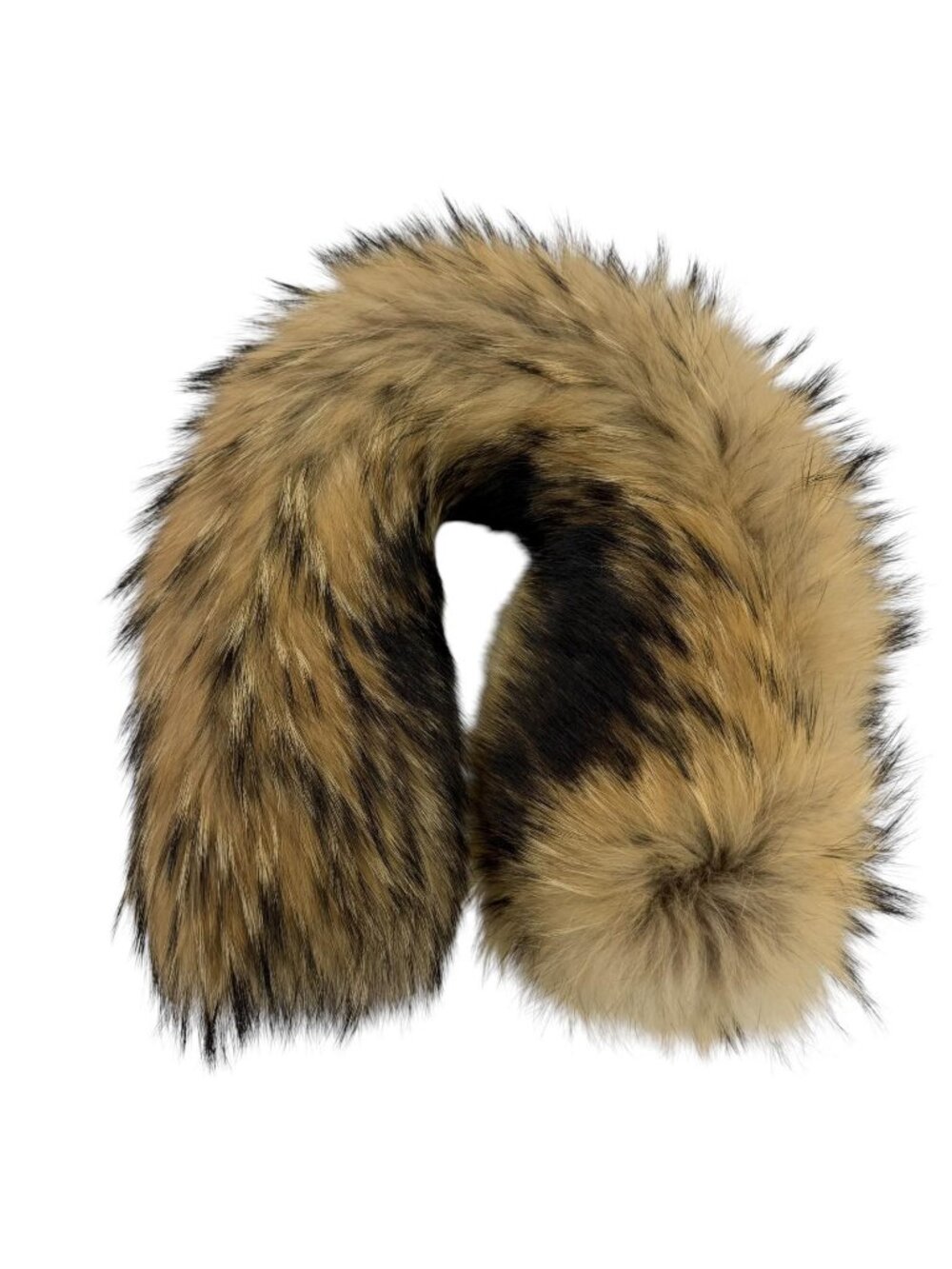 Hermes Raccoon Fur Tippet Fur Shawl Brown Scarf